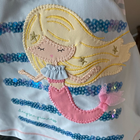 Infant Swim Rashguard Set by Mud Pie. Mermaid W/Tutu Bottom Design. NWT. 9-12M. - Picture 3 of 8